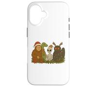 Bigfoot Loch Ness Monster Mothman Alien Cryptid Christmas Coque pour iPhone 16