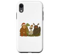 Bigfoot Loch Ness Monster Mothman Alien Cryptid Christmas Coque pour iPhone XR
