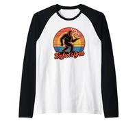 Bigfoot Loves Wieners Retro Humor Foodie Outfit Manche Raglan