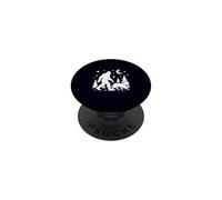 Bigfoot Marche avec Funny Newfie et Sasquatch de Terre-Neuve PopSockets PopGrip Adhésif
