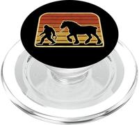Bigfoot Marcher Un Cheval Belge rétro Coucher de Soleil PopSockets PopGrip pour MagSafe