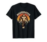 Bigfoot Massquatch Funny Sasquatch Workout Gym Weightl Humour T-Shirt