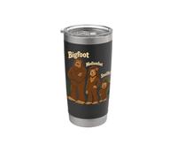 Bigfoot Mediumfoot Smallfood Funny Sasquatch Family Gobelet isotherme en acier inoxydable double paroi