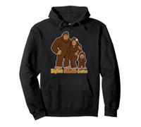 Bigfoot Mediumfoot Smallfood Funny Sasquatch Family Sweat à Capuche