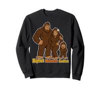Bigfoot Mediumfoot Smallfood Funny Sasquatch Family Sweatshirt