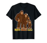 Bigfoot Mediumfoot Smallfood Funny Sasquatch Family T-Shirt