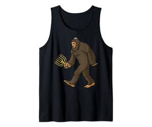 Bigfoot Menorah Juive Kippa Judaïque Sasquatch Hanoucca Débardeur