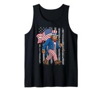 Bigfoot Merica Costume agitant Le Drapeau américain 250 Ans 4 Juillet Débardeur