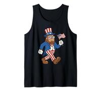 Bigfoot Merica Costume agitant Le Drapeau américain 250 Ans 4 Juillet Débardeur