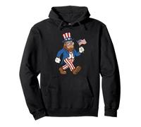 Bigfoot Merica Costume agitant Le Drapeau américain 250 Ans 4 Juillet Sweat à Capuche