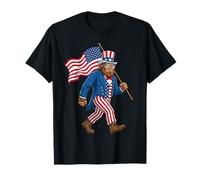 Bigfoot Merica Costume agitant Le Drapeau américain 250 Ans 4 Juillet T-Shirt