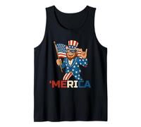 Bigfoot Merica Rock Funny Patriotic Sasquatch 4th of July Débardeur