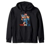 Bigfoot Merica Rock Funny Patriotic Sasquatch 4th of July Sweat à Capuche