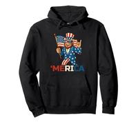 Bigfoot Merica Rock Funny Patriotic Sasquatch 4th of July Sweat à Capuche