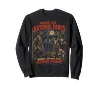 Bigfoot Mothman protège nos Parcs nationaux légendes cryptides Sweatshirt