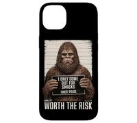 Bigfoot Mugshot Je ne sors Que pour Les Snacks Qui en Valent la Peine Coque pour iPhone 14 Plus