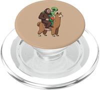 Bigfoot Nain Alien chevauchant Un alpaga PopSockets PopGrip pour MagSafe