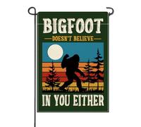 Bigfoot Ne Croit Pas En Vous. Entrez. Bannière Solide Drapeaux Résistant Aux Intempéries Garden Flag Pour Extérieur Mur Jardin 30X45Cm