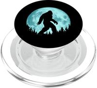 Bigfoot Night Minimalist Full Moon & Trees Sasquatch PopSockets PopGrip pour MagSafe