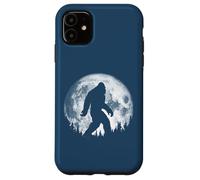 Bigfoot Night Stroll! Cool Full Moon & Trees Sasquatch Coque pour iPhone 11