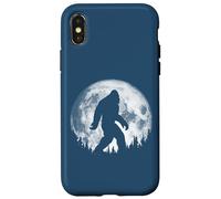 Bigfoot Night Stroll! Cool Full Moon & Trees Sasquatch Coque pour iPhone X/XS