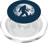 Bigfoot Night Stroll! Cool Full Moon & Trees Sasquatch PopSockets PopGrip pour MagSafe