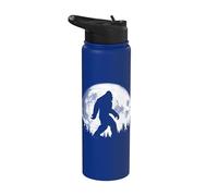 Bigfoot Night Stroll! Cool Full Moon & Trees Sasquatch Stainless Steel Insulated Water Bottle