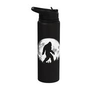 Bigfoot Night Stroll! Cool Full Moon & Trees Sasquatch Stainless Steel Insulated Water Bottle