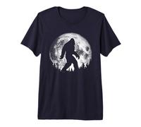 Bigfoot Night Stroll! Cool Full Moon & Trees Sasquatch T-Shirt Haut de Gamme