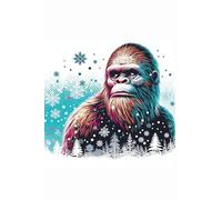 Bigfoot Paperback Notebook - Winter Series: Pop Art Winter Trees