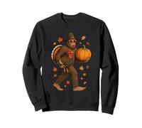 Bigfoot Pilgrim Turkey Pumpkin Thanksgiving Day for Boy Men Sweatshirt