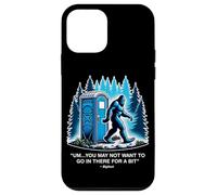Bigfoot Porta Pot Amusant avec Inscription You May Not Want to Go in There Coque pour iPhone 12 Mini