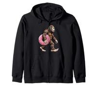 Bigfoot Portant Un Donut drôle Sasquatch Food Humour Sweat à Capuche