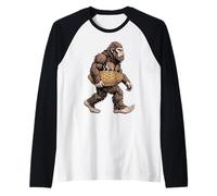 Bigfoot Porter Une Tarte aux Pommes drôle Sasquatch Dessert Manche Raglan