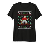 Bigfoot Pull de Noël Moche Bonhomme de Neige Yeti Père Noël T-Shirt Haut de Gamme