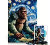 Bigfoot - Puzzle de 1000 nuits étoilées avec bords propres - Jouet d'adresse créatif - Facile à passer le temps - 38 x 26 cm