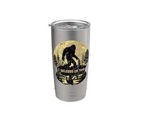 Bigfoot rétro vintage « Je crois en toi » au clair de lune Gobelet isotherme en acier inoxydable double paroi