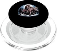 Bigfoot Riding a Moose Drôle Sasquatch Cryptozoology PopSockets PopGrip pour MagSafe