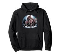 Bigfoot Riding a Moose Drôle Sasquatch Cryptozoology Sweat à Capuche