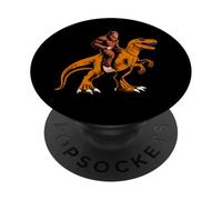 Bigfoot Riding Dinosaure Kids Sasquatch Riding T Rex Boys PopSockets PopGrip Adhésif