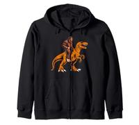 Bigfoot Riding Dinosaure Kids Sasquatch Riding T Rex Boys Sweat à Capuche
