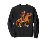 Bigfoot Riding Dinosaure Kids Sasquatch Riding T Rex Boys Sweatshirt