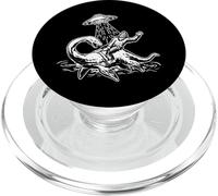 Bigfoot Riding Loch Ness Monster Funny UFO Sasquatch Nessie PopSockets PopGrip pour MagSafe