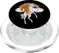 Bigfoot Riding Unicorn Believe Yeti Sasquatch Rainbow PopSockets PopGrip pour MagSafe