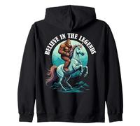 Bigfoot Riding Unicorn Funny Mythical Sasquatch Fantasy Sweat à Capuche