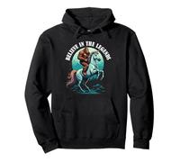 Bigfoot Riding Unicorn Funny Mythical Sasquatch Fantasy Sweat à Capuche