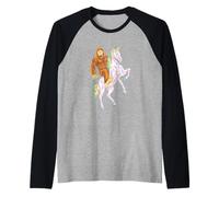 Bigfoot Riding Unicorn Yeti Sasquatch Believe Cryptid Manche Raglan