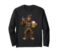 Bigfoot Rock on Oktoberfest Lederhosen German Men Prost Beer Manche Longue