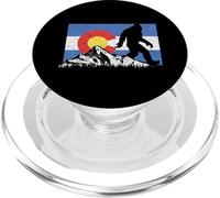 Bigfoot Rocky Mountains Colorado Flag Sasquatch PopSockets PopGrip pour MagSafe