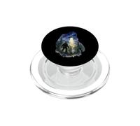 Bigfoot Sasquatch Alien UFO Enlèvement Montagne Forêt Nuit PopSockets PopGrip pour MagSafe